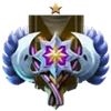 Goddelijke ranginsigne in het Dota 2 rangsysteem met vleugels.